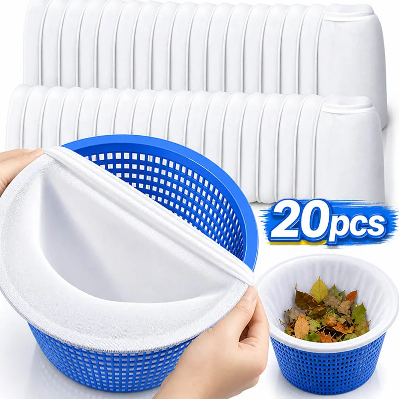 Pool Skimmer Net - Rete Filtrante Riutilizzabile per Skimmer Piscina,
