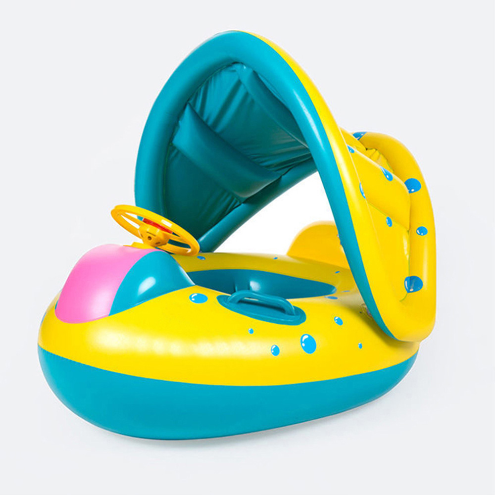 Pool Float Ring Inflatable - 1 Pezzo Anello Galleggiante Giallo per