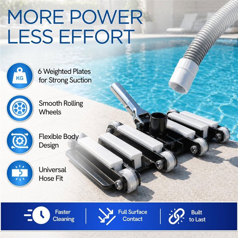 Pool Vacuum Manual - Testina manuale per aspirapiscina A64T, 49x19