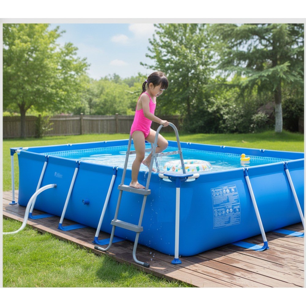 Pool Ladder Above Ground - Scaletta Rinforzata per Piscina con Gradini