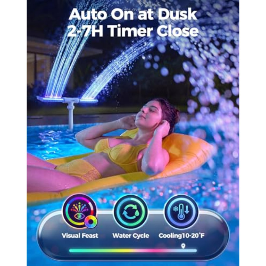 Fontana solare per piscine int - Pool Light Solar Rechargeable recensione e prezzo